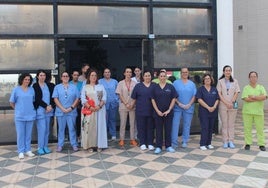 Trabajadoras de la Residencia Municipal Virgen del Rosario.