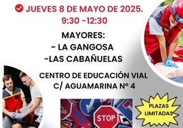 Un taller para aprender sobre los Primeros Auxilios y Seguridad Vial para mayores en Vícar