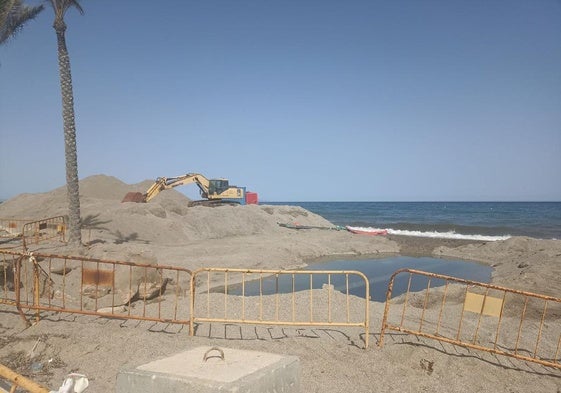 Obras del aliviadero.