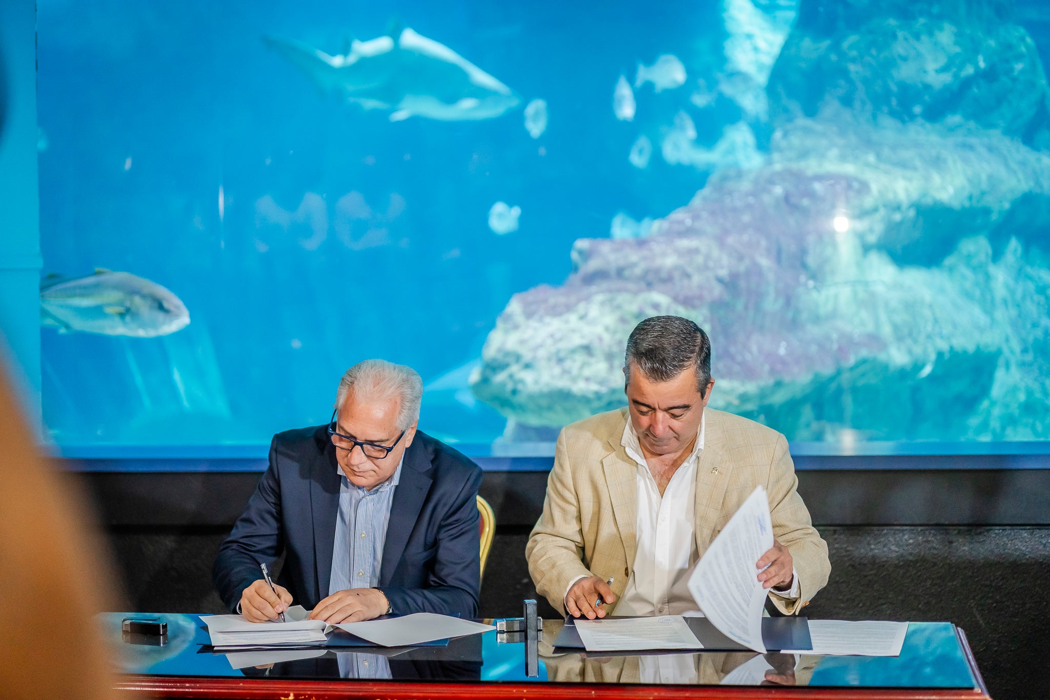 El Aquarium Costa de Almería gana un aliado en América, en imágenes