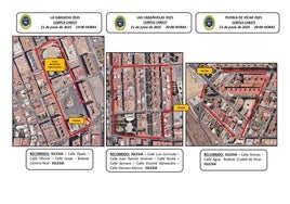 Recorridos de las distintas procesiones.