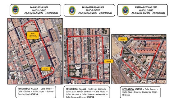 Vícar celebra el Corpus Christi con tres recorridos en procesión por los distintos barrios