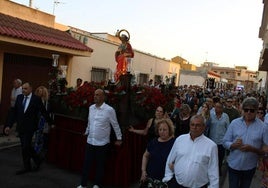 Una procesión en la localidad de La Mojonera