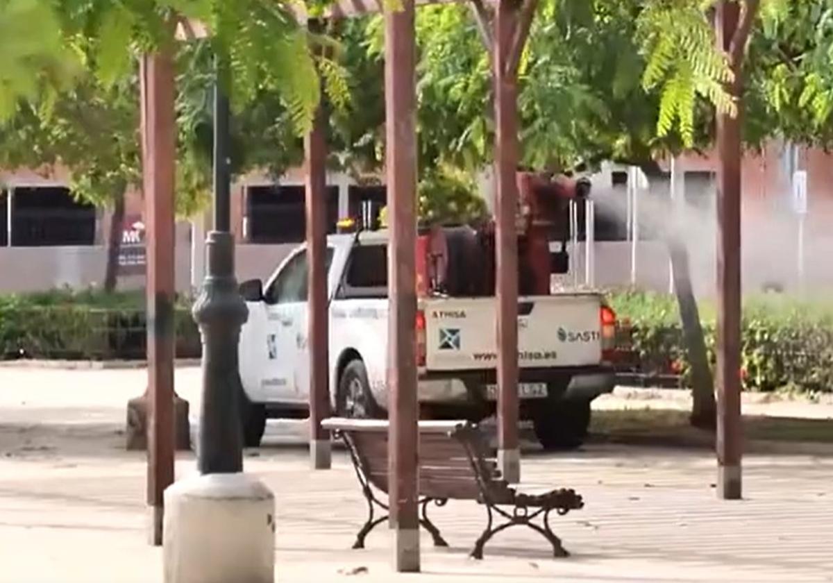 Fumigaciones en Aguadulce.