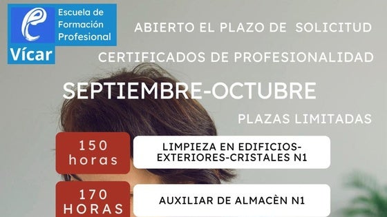 La Escuela de Formación Profesional oferta 6 nuevos certificados de profesionalidad