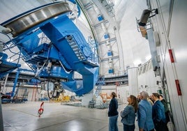 Un momento de la visita al Observatorio de Calar Alto.