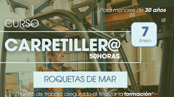 Roquetas informa sobre empleo: un curso de carretillero para el 7 de enero