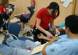 Colecta de sangre en un municipio del Poniente almeriense.