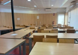 Una de las salas de estudio.