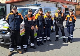 La Agrupación Local de Voluntarios de Protección Civil de Roquetas de Mar en un servicio.