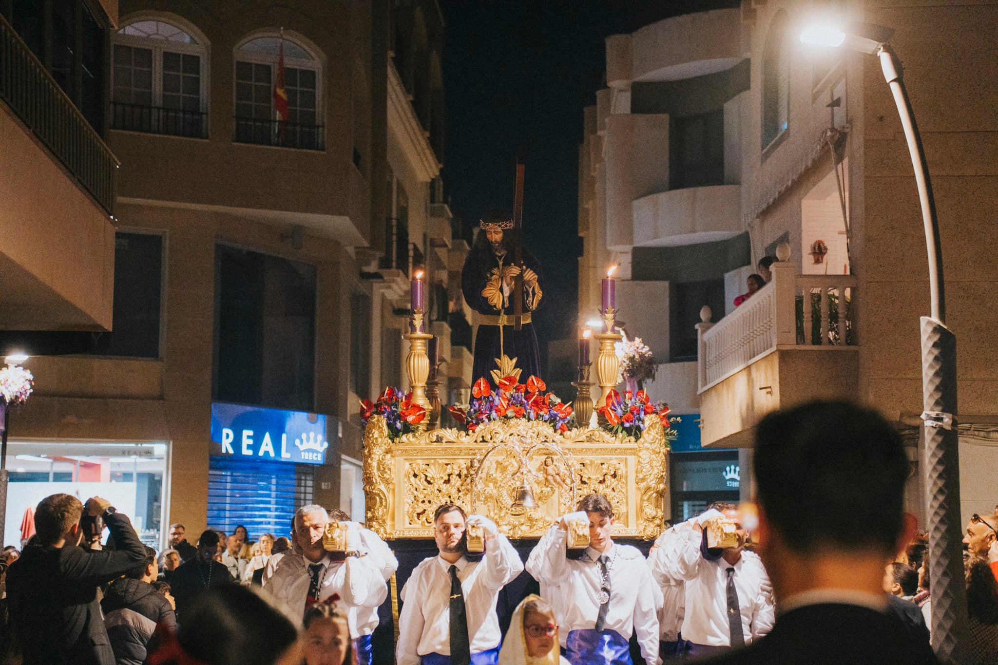 Así se vivió el paso de Nuestro Padre Jesús Nazareno por Roquetas