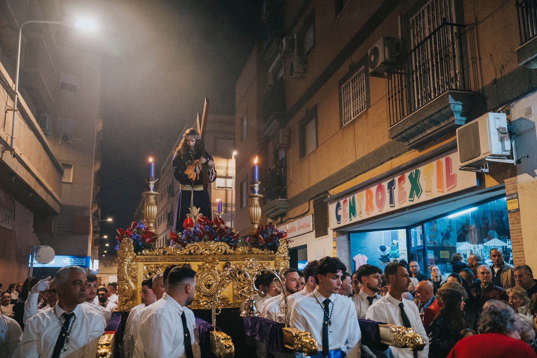 Así se vivió el paso de Nuestro Padre Jesús Nazareno por Roquetas