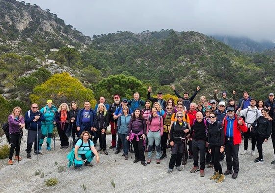 Un momento de la ruta de senderismo.