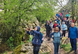 Los senderistas durante la ruta.