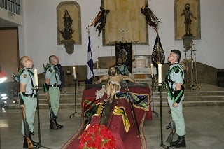 La Legión volvió a protagonizar los actos de este Martes Santo en Roquetas de Mar