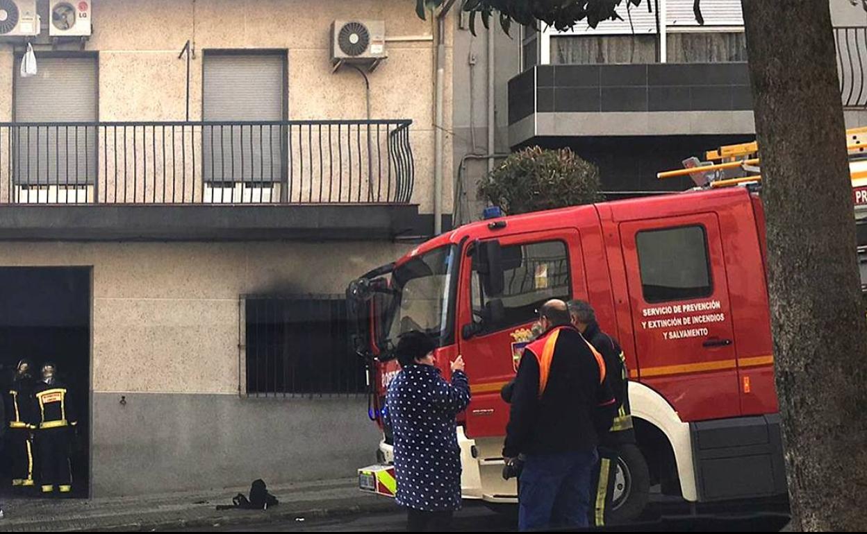 Incendio en una vivienda de la calle Canteros de Úbeda