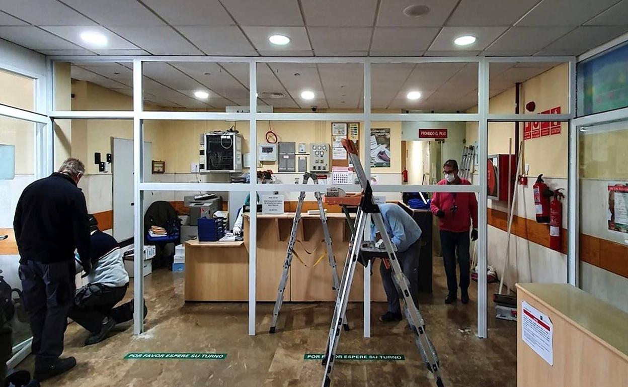 Instalación de la mampara.