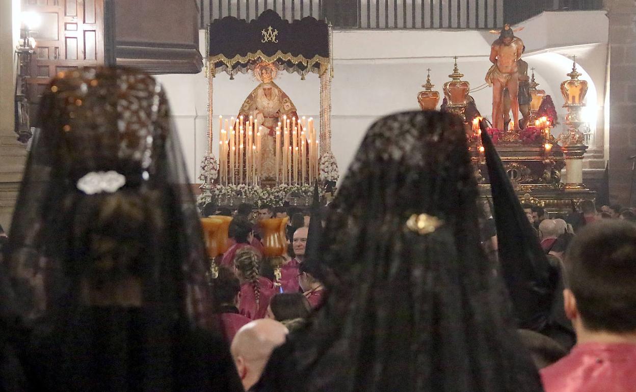 Los titulares de la Columna, el pasado año en San Isidoro.