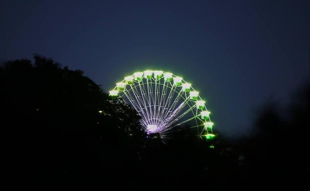 La noria entre los olivares.