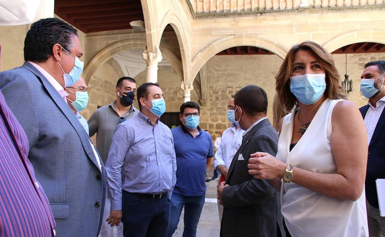 Susana Díaz reclama desde Úbeda y Baeza apoyo de la Junta para el turismo de interior