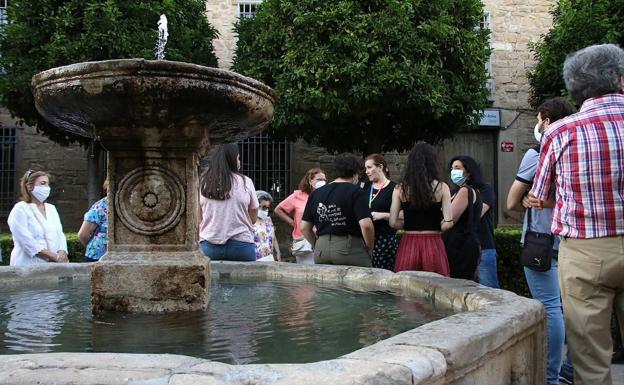 Imagen principal - Una de las visitas guiadas ofrecidas, fanfarria sobre Santa María y vista de Úbeda.