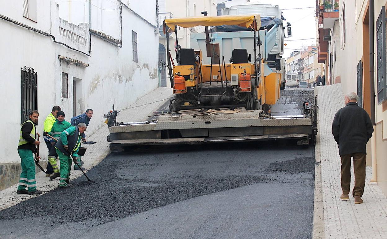 Anteriores trabajos de asfaltado.