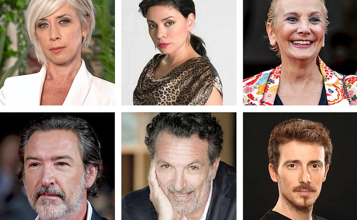 Eva Isanta, Ana Arias, Elena Irureta, Ginés García, Cosimo Fusco y Víctor Clavijo.