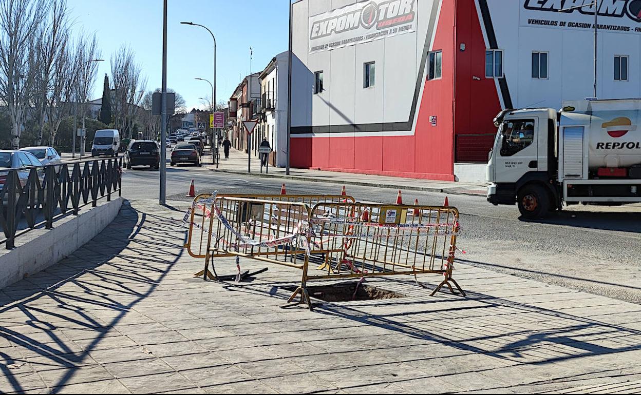 Acerado en el que ya se ha intervenido.