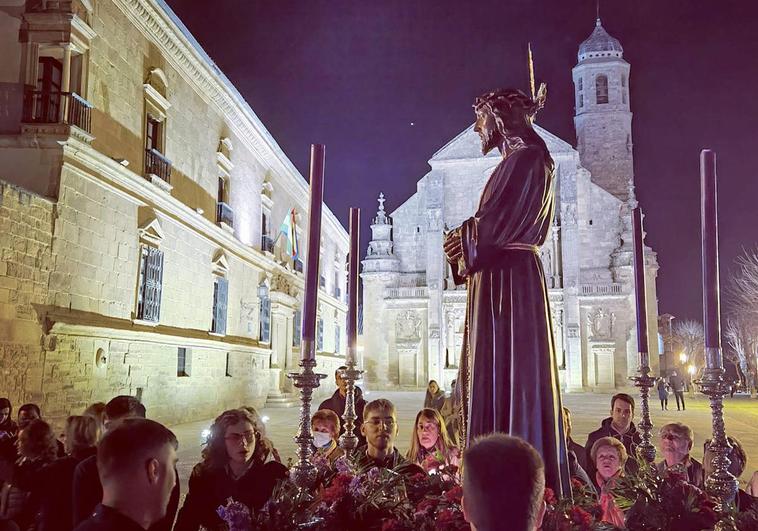 Primera salida en vía crucis de la imagen de Jesús de Medinaceli