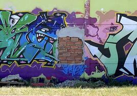 Lugar del butrón, ya reparado.