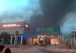 La columna de humo era visible desde casi todos los puntos de la ciudad.