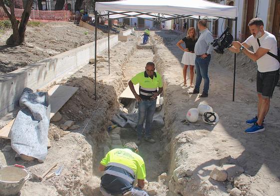 Intervención arqueológica durantes las obras.