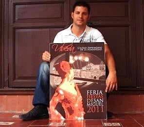 El cartel de la Feria de San Miguel es obra del ubetense Jesús Mendoza y hace un guiño a Santa María