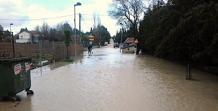 Días complicados en El Campillo debido a las inundaciones por la lluvia