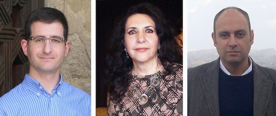 Blas Malo, Rosa López y Vicente Ruiz en el Certamen de Novela Histórica