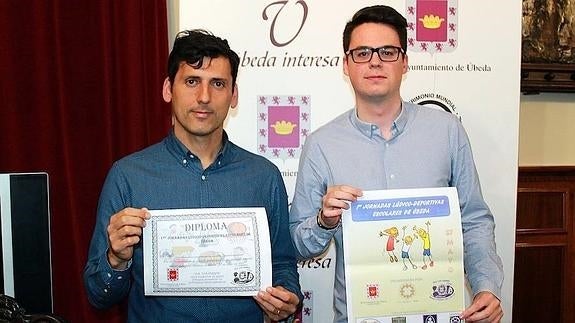 Marcos González y Francisco Javier Lozano durante la presentación.