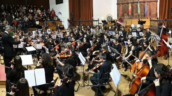 Un anterior concierto de la Orquesta Sinfónica del Conservatorio Profesional de Música.