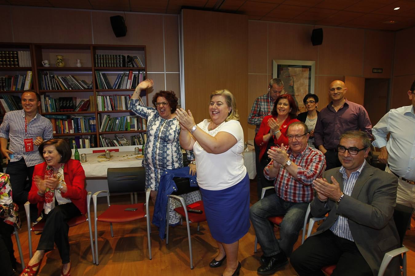 Celebración en la sede del PSOE