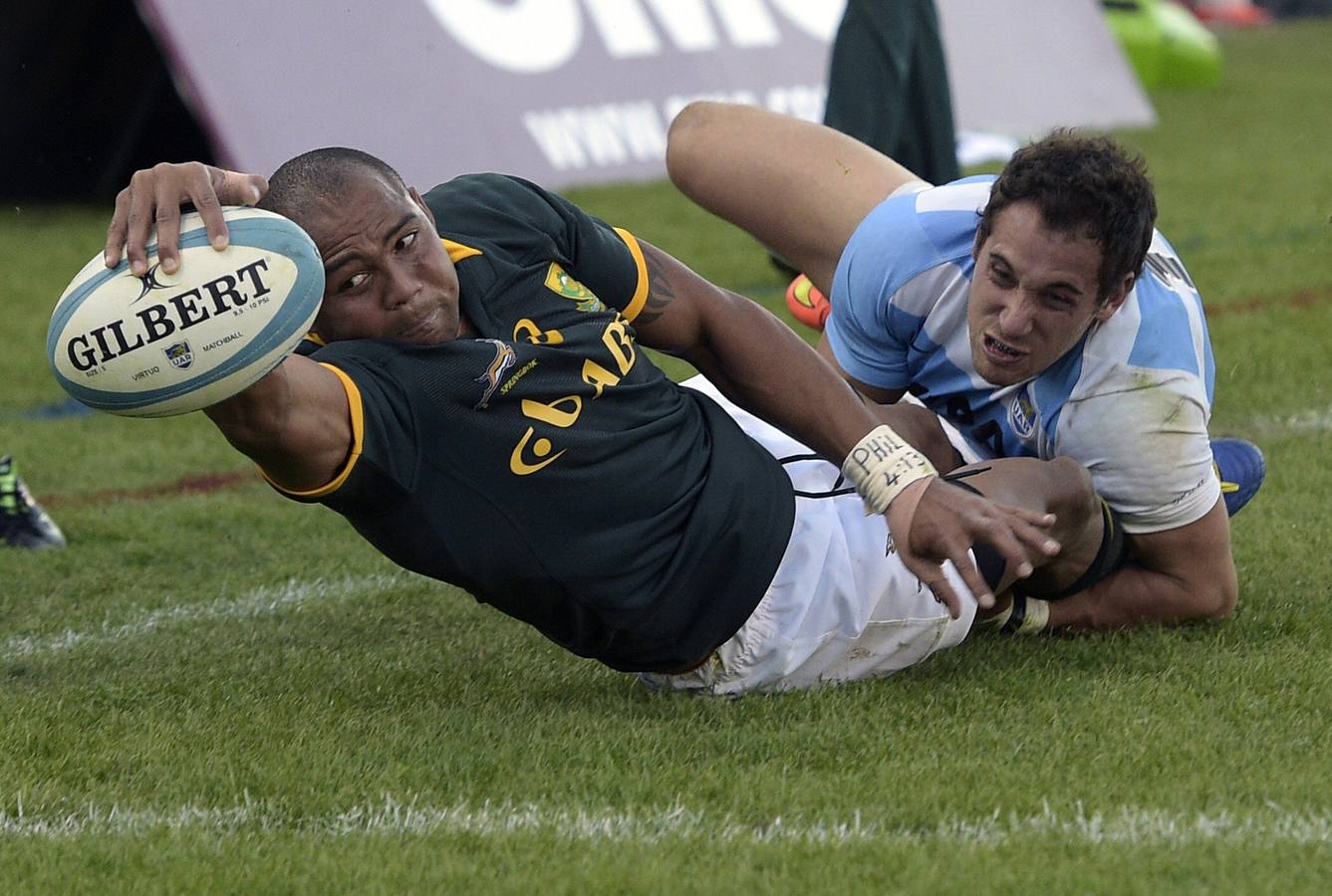 Partido de segunda ronda del Campeonato de Rugby en Salta, al noroeste de Buenos Aires, Argentina.