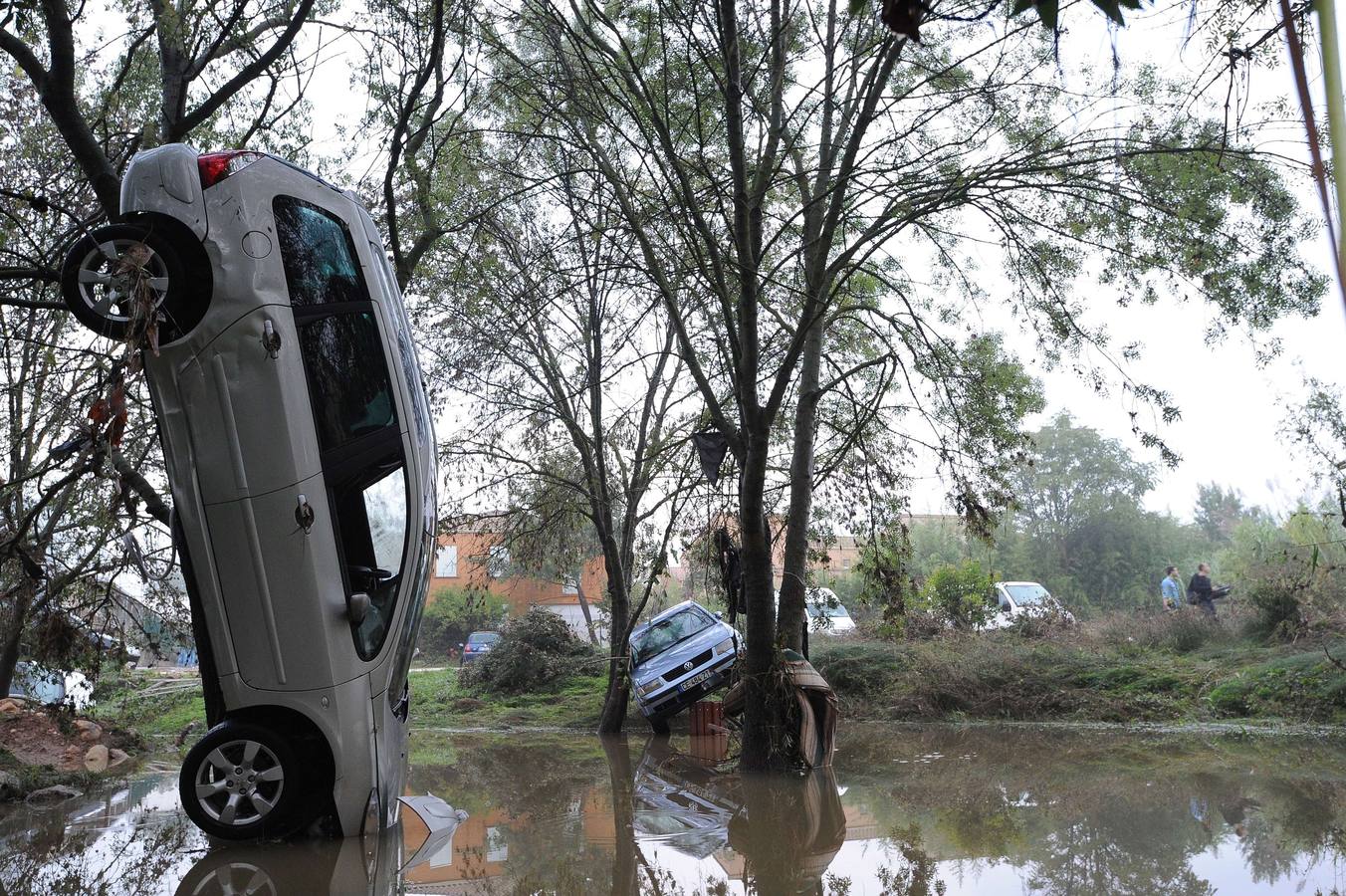 Grabels cerca de Montpellier muestra después de las inundaciones en Languedoc-Roussillon.