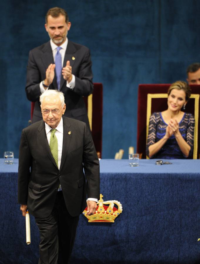 El arquitecto Frank Gehry, tras recoger el Premio Príncipe de Asturias de las Artes.