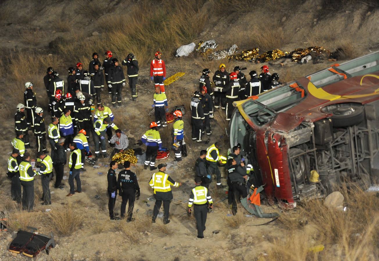 Trágico accidente de autobús en Cieza