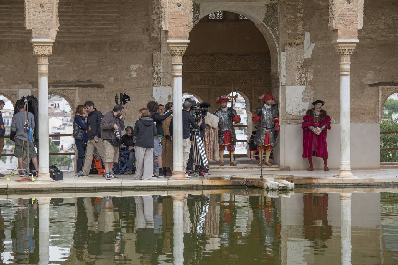 El rodaje de Carlos V Emperador, desembarca en la Alhambra