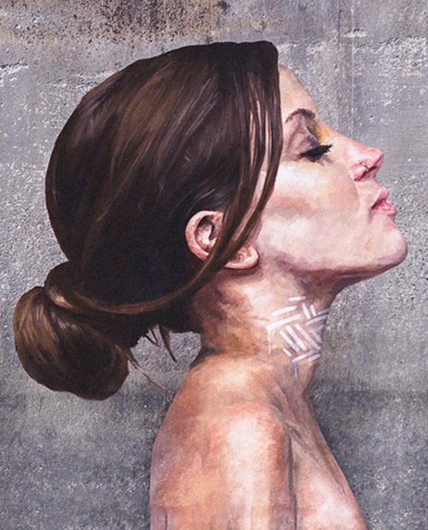 Espectaculares pinturas de mujeres realizadas sobre una tabla de surf