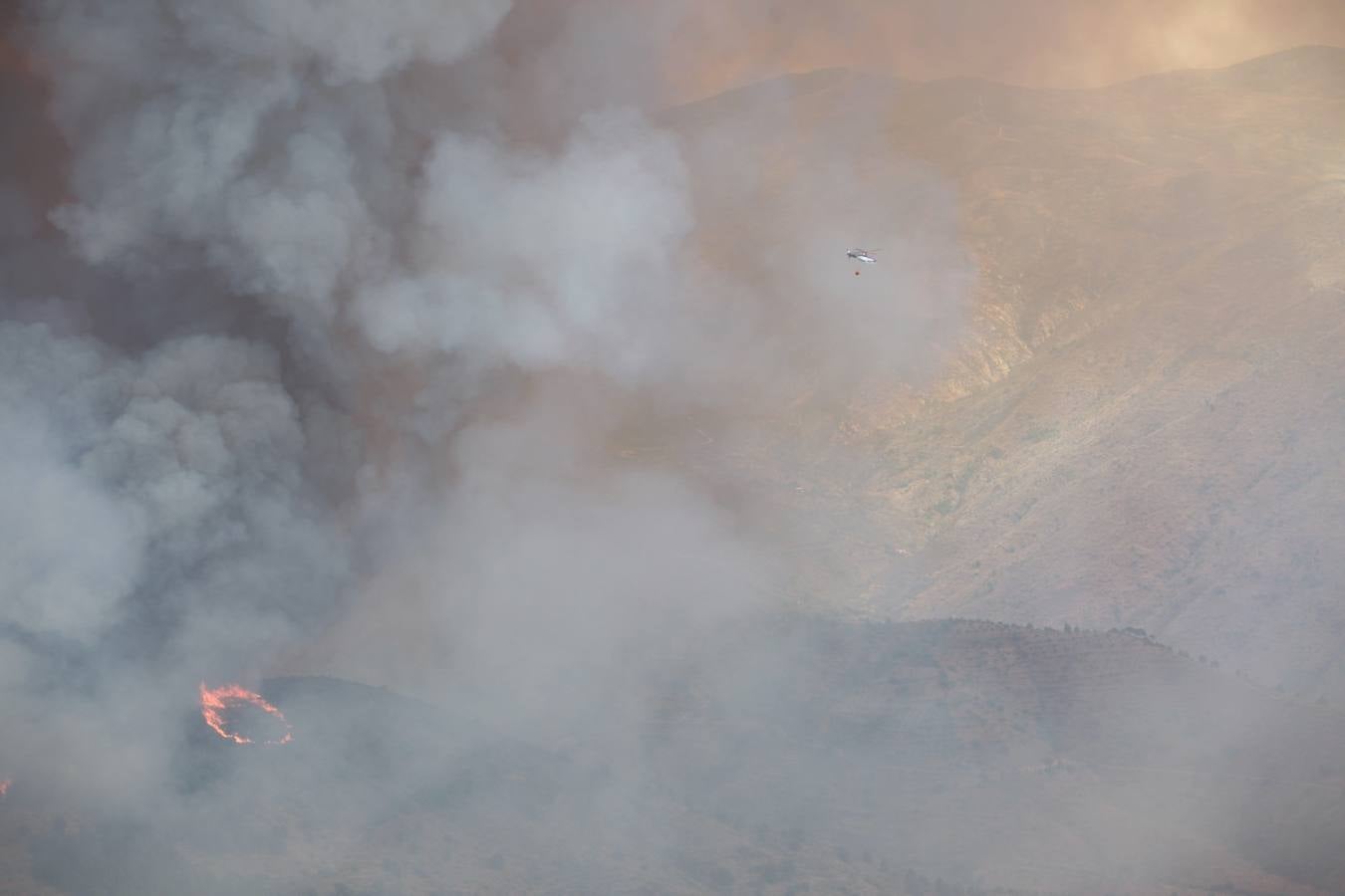 Alerta por un incendio forestal en Gualchos