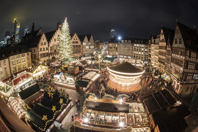Fráncfort (Alemania). Tradicional mercadillo navideño de Römerberg de Fráncfort