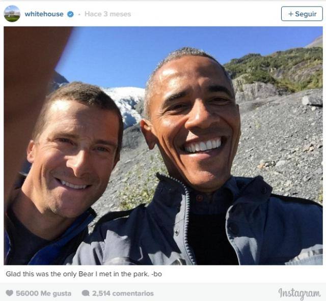 Barack Obama y Bear Grylls. 