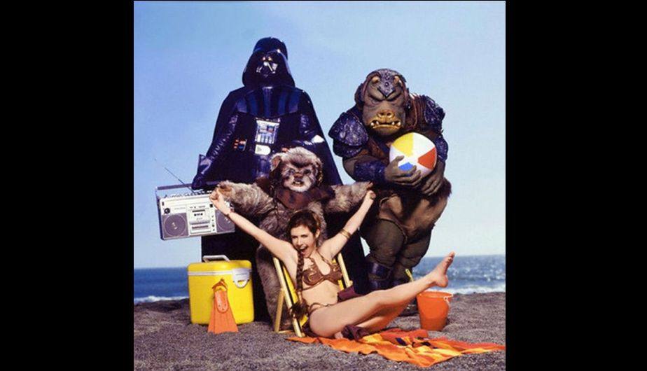 Sesión de fotos de 1983 recuperada por &#039;Rolling Stone&#039;, en la que aparece Carrie Fisher como Leia en la playa