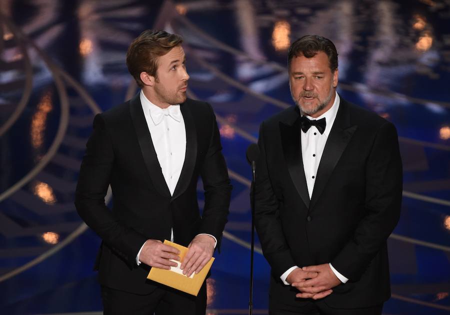 Ryan Gosling y Russell Crowe.