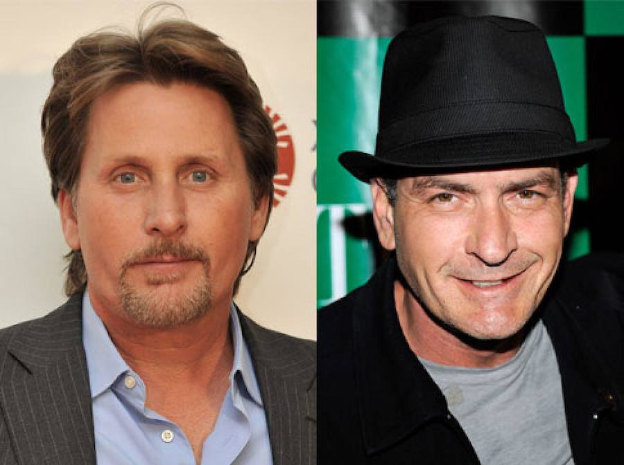 9. CHARLIE SHEEN Y EMILIO ESTEVEZ. Son hermanos